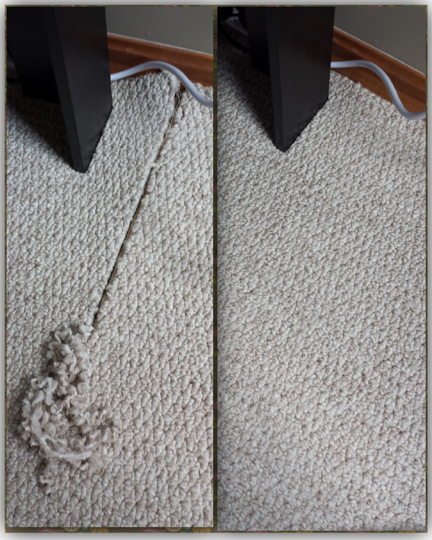Carpet tear repair