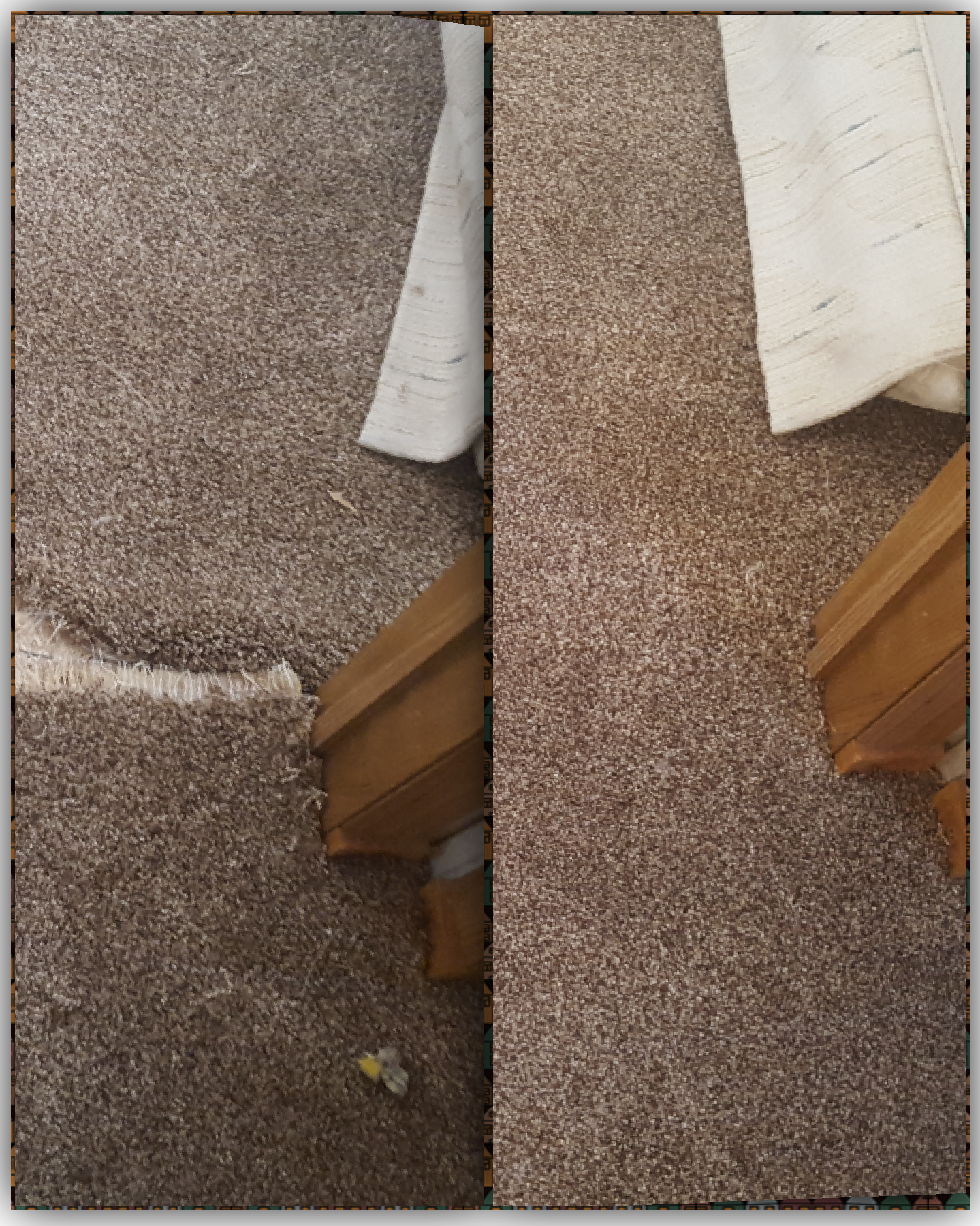 Carpet patch installation