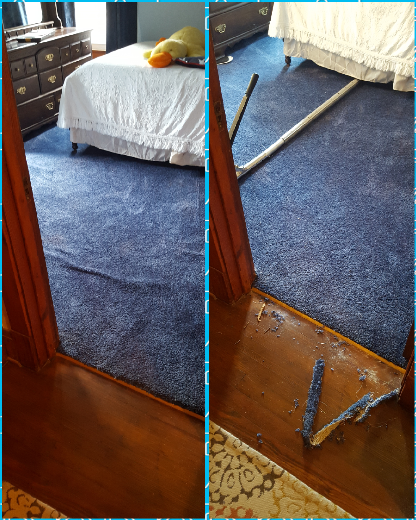 Carpet repair before